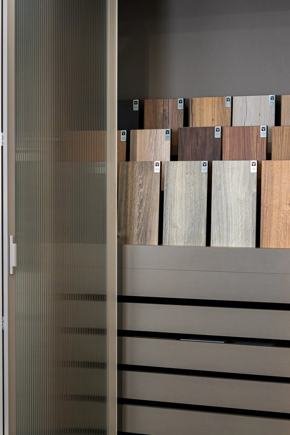 Detail shot of wood plates